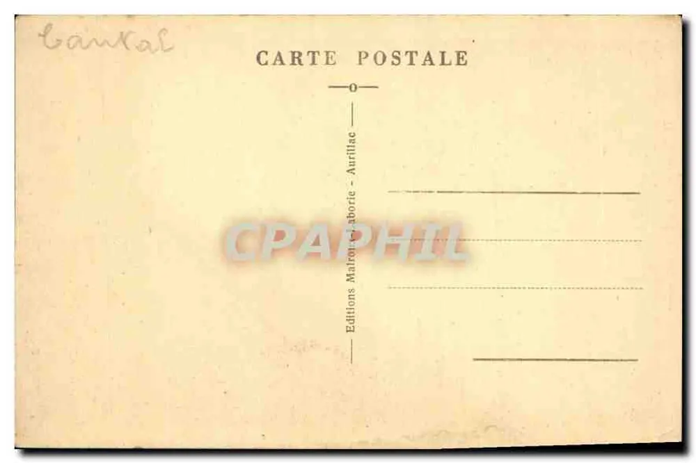 Das pittoreske Cantal — Felsen von Marquoil - Tal der Mandaïlles — Nr. 317 - Rückseite