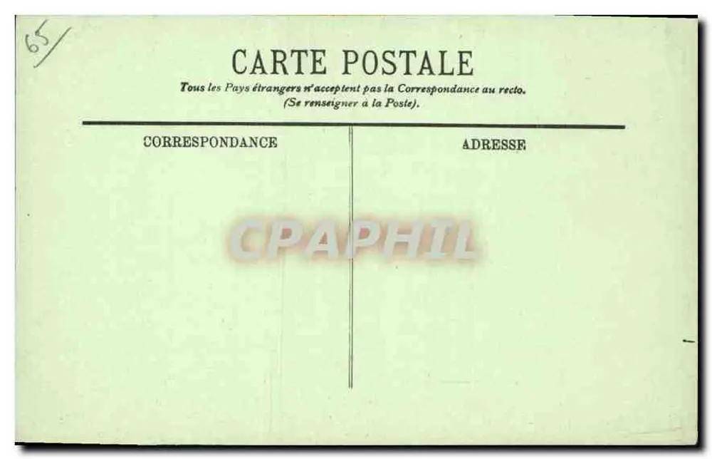Arredores de Cauterets — O Ponte da Espanha — LL. — N° 105 - Verso