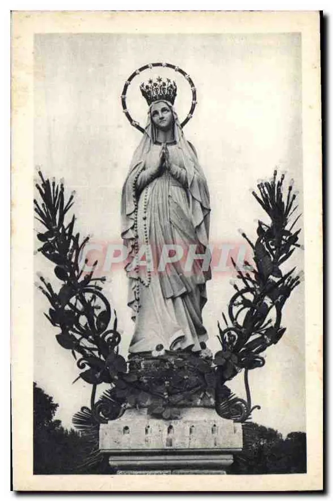 A Virgem Coroada - Lourdes — Edição P. Ducet - Lourdes - Frente