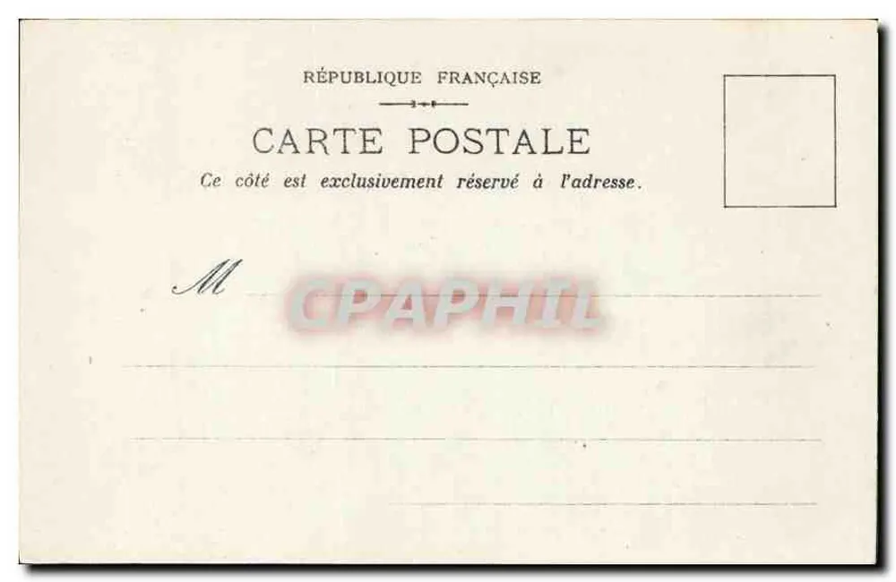 Notre-Dame de Torcé — Jungfrau am Brunnen — Phototypie A. Benoit, 8 Rue Barbette, Paris - Rückseite
