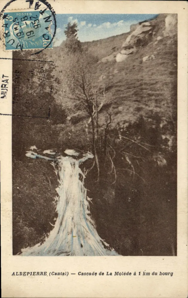 Albepierre (Cantal) — Wasserfall La Molède 1 km vom Dorf — Photo Ferrari - Vorderseite