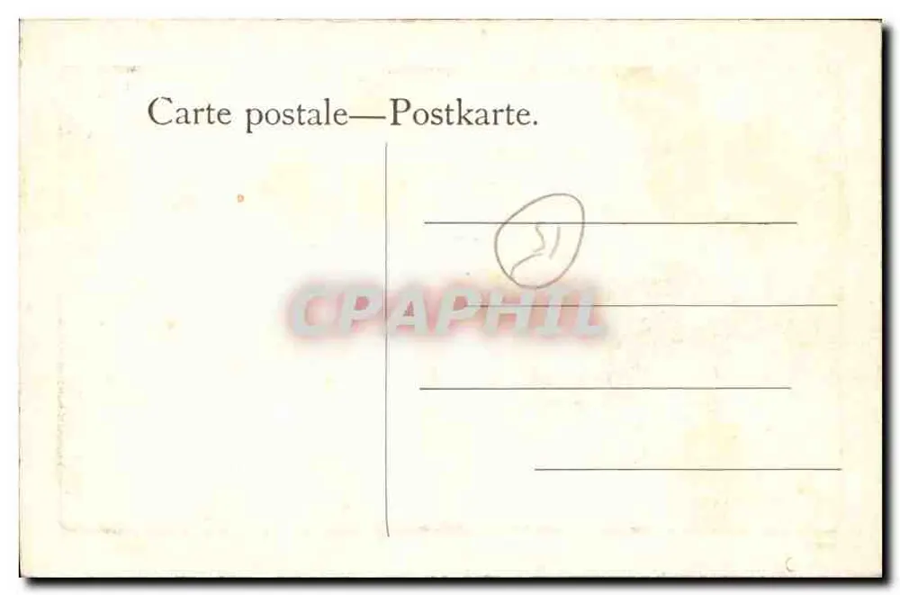 Um homem e uma mulher com um cachorro — Debat-Ponsan, Pinxt, série 268 — 'Convoitise. Wie spricht der Hund.' - Verso