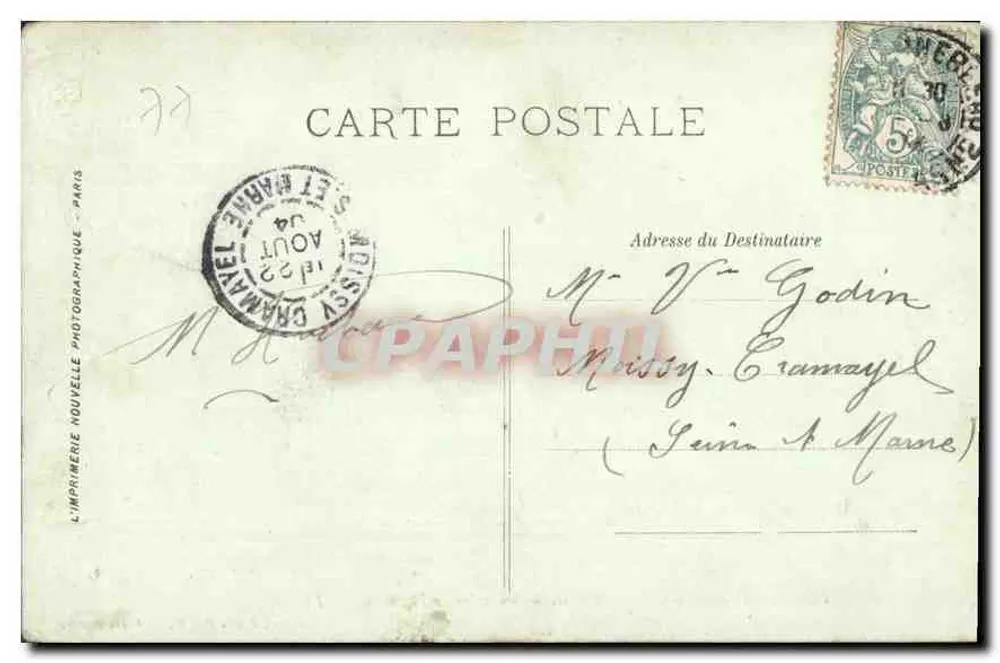 Fontainebleau — Das Schloss — Zimmer Napoleons — L. Laurent, 1, Grande Rue - Rückseite