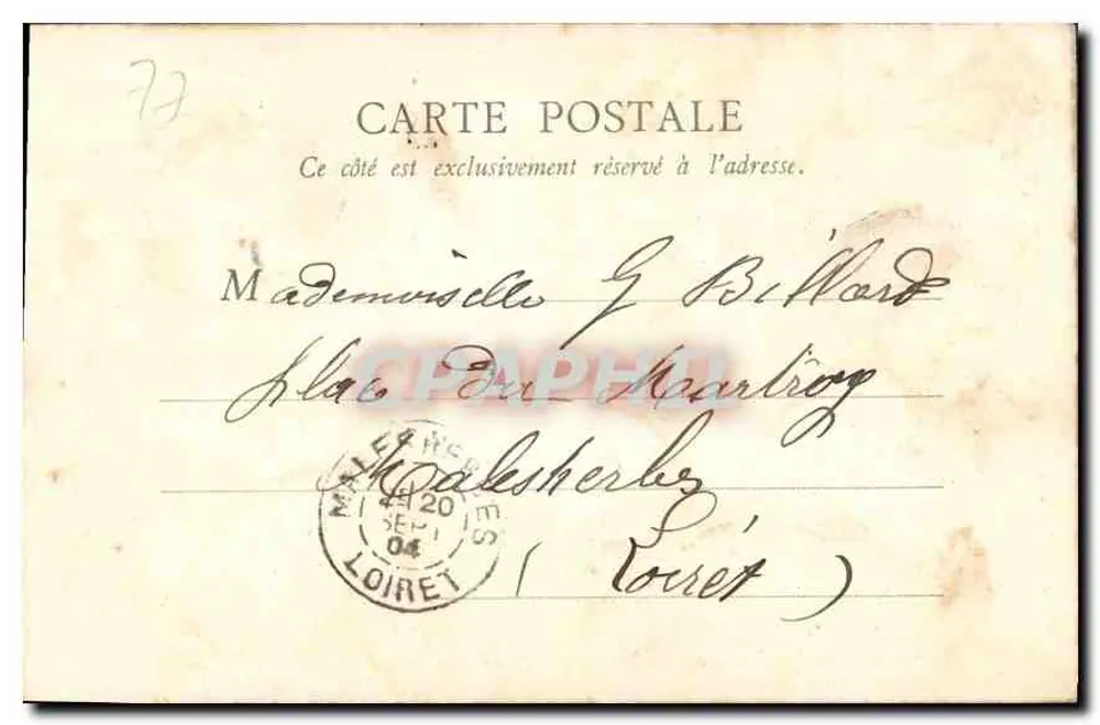 Das Schloss — Pavillon Maintenon und die Kapelle — B. F. Paris n°265 - Rückseite