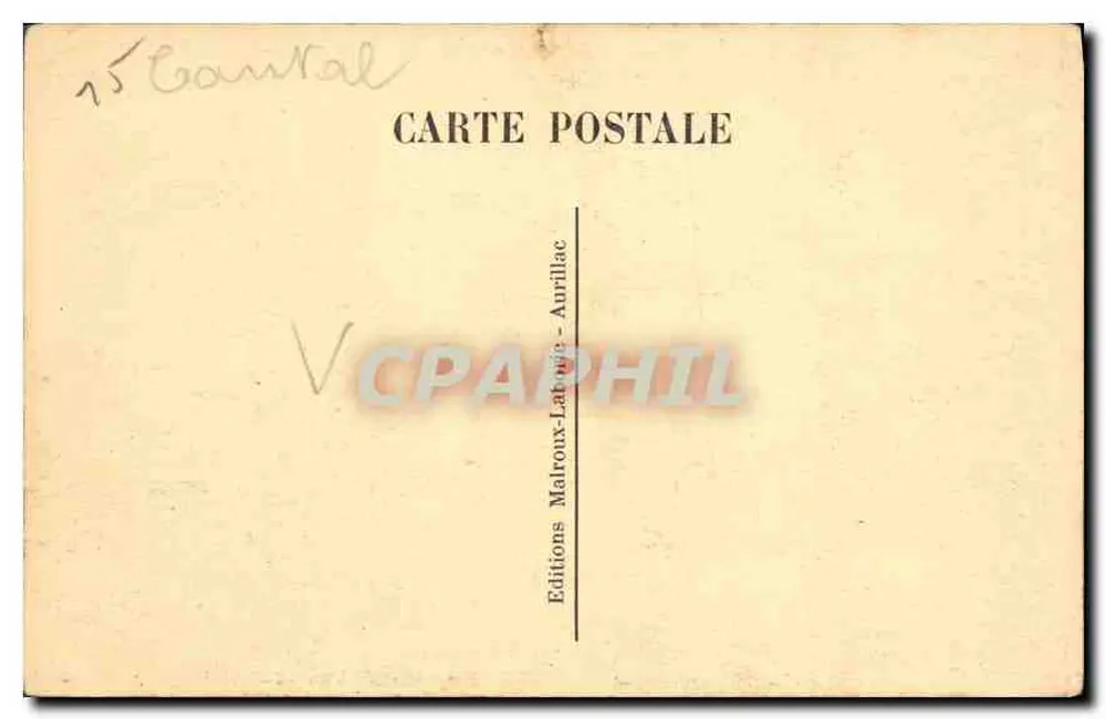 Pittoresker Cantal — Puy-Mary - Pas de Peyrol — Editions Malroux-Latour - Aurillac - Rückseite