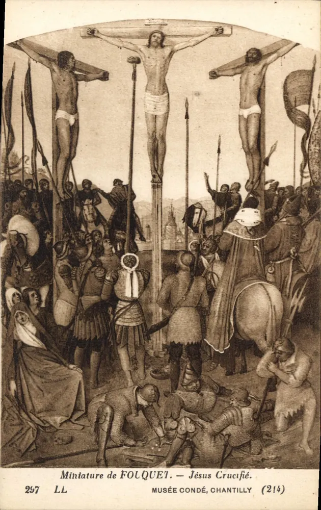 Jesus am Kreuz — Miniatur von Folquet — Musée Condé, Chantilly - Vorderseite