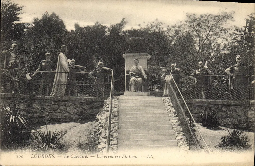 Lourdes — Der Calvary — Die erste Station — LL, n°100 - Vorderseite