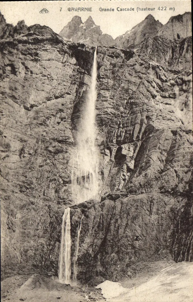 Gavarnie — Grande Cascata (altura 422 m) — Editor não identificado, número de série 7 - Frente