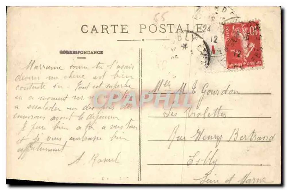 LOURDES - A Gruta — editor não identificado, número de série não visível - Verso