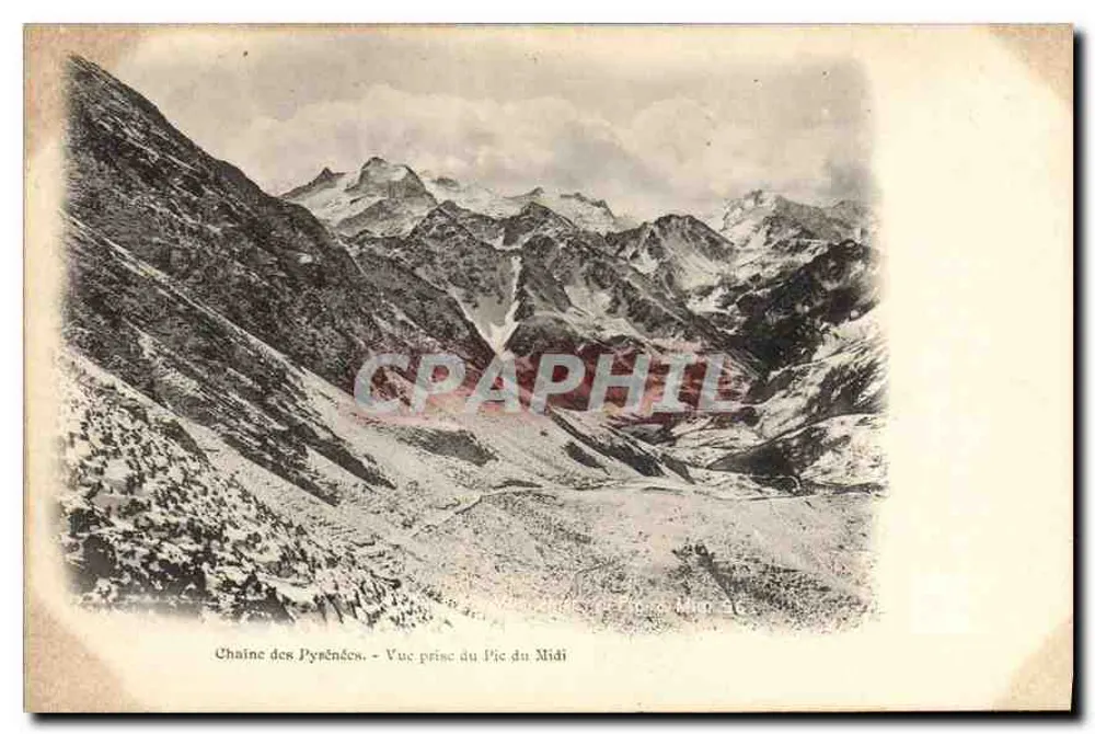 Pyrenäen-Kette — Aussicht vom Pic du Midi — Verlag: M. P. M. 36 - Vorderseite