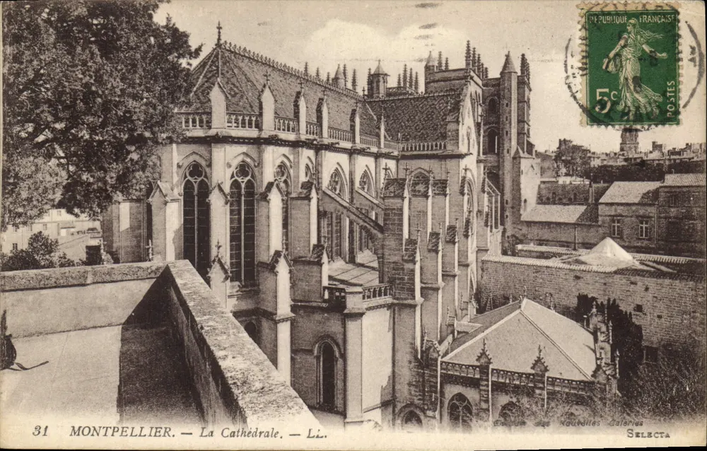 Montpellier — A Catedral — Édition des Nouvelles Galeries, n°31 - Frente