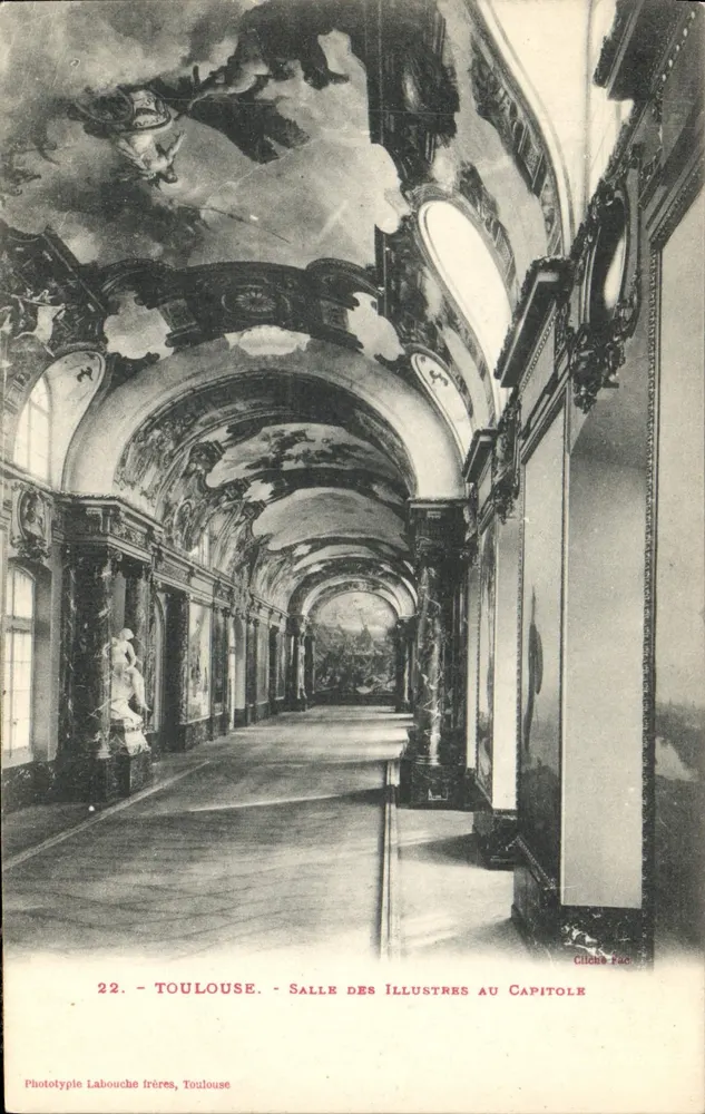 Toulouse — Saal der Ehrwürdigen Personen am Capitole — Phototypie Labouche Frères, Toulouse - Vorderseite