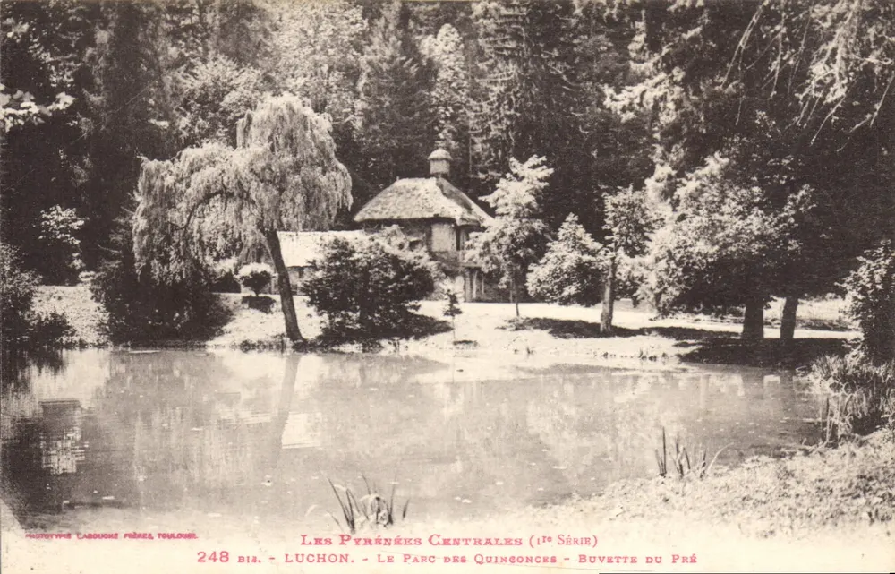 Luchon - O Parque dos Quinconces - Buvette do Pré — HistoTypee Labouche Frères Toulouse, n° 248 bis, 1ère série - Frente