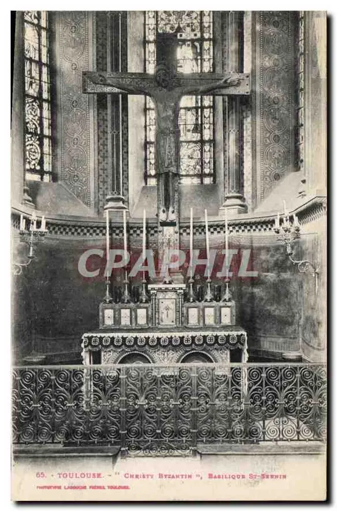 Toulouse - "Cristão Bizantino", Basílica de Saint-Sernin — Fototipia Lacombe Toulouse, n°65 - Frente