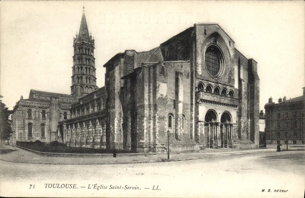 Toulouse — A Igreja de Saint-Sernin — M B. editor - Frente