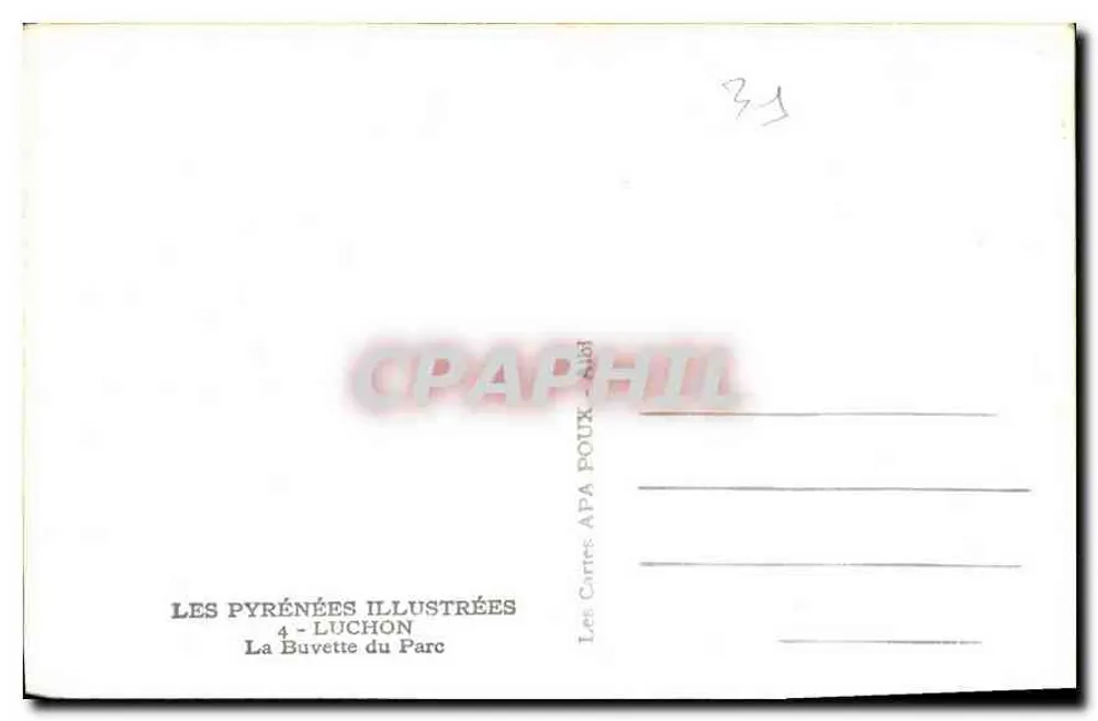A Buvette do Parque — As Pirineus Ilustradas — editor APA POUX, Luchon - Verso