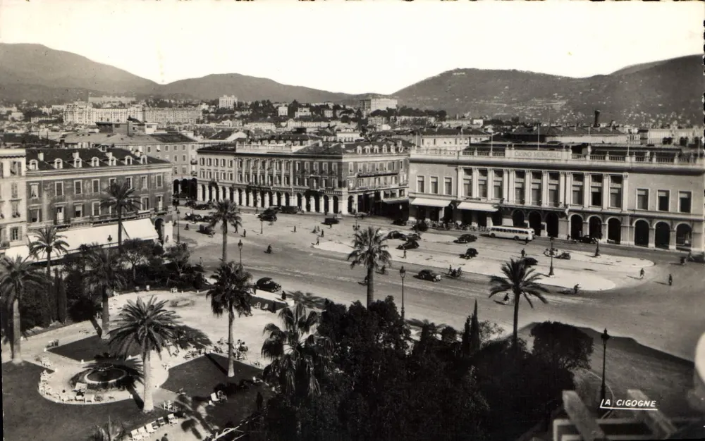 Nice - Place Masséna — Luftbild — La Cigogne - Vorderseite