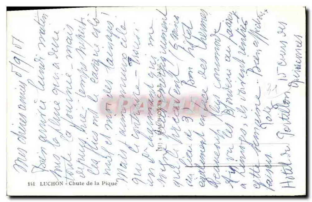 Luchon - Cachoeira da Pique — editor CAP, n° 141 - Verso