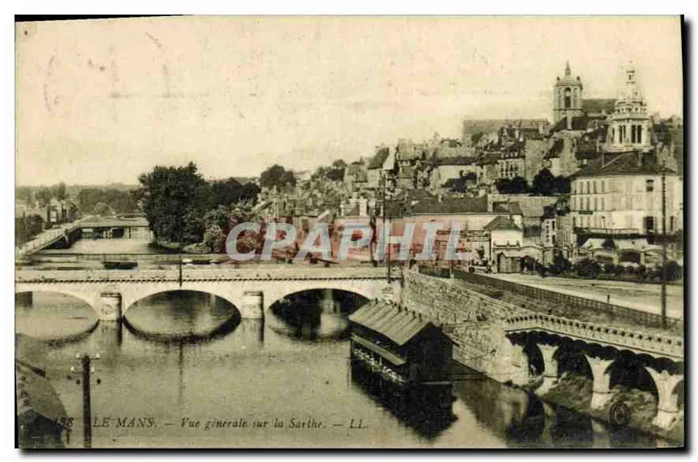Le Mans — Vista geral sobre a Sarthe — LL. - Frente