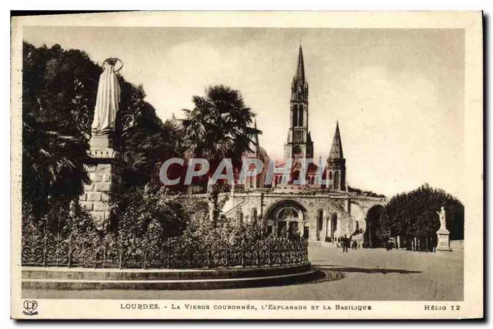 Lourdes - Die gekrönte Jungfrau, die Esplanade und die Basilika — Hélios 12 - Vorderseite