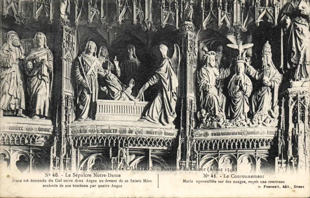 Chartreser Kathedrale — Balken des Chors (vor 1540) — Foucault, Verlag, Dreux - Vorderseite