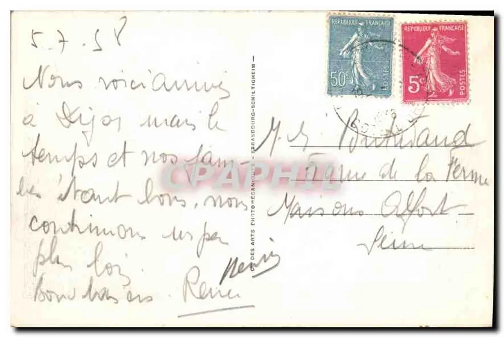 Dijon — Panorama em direção à Praça e ao Square Darcy — A Campanha — n°16 - Verso