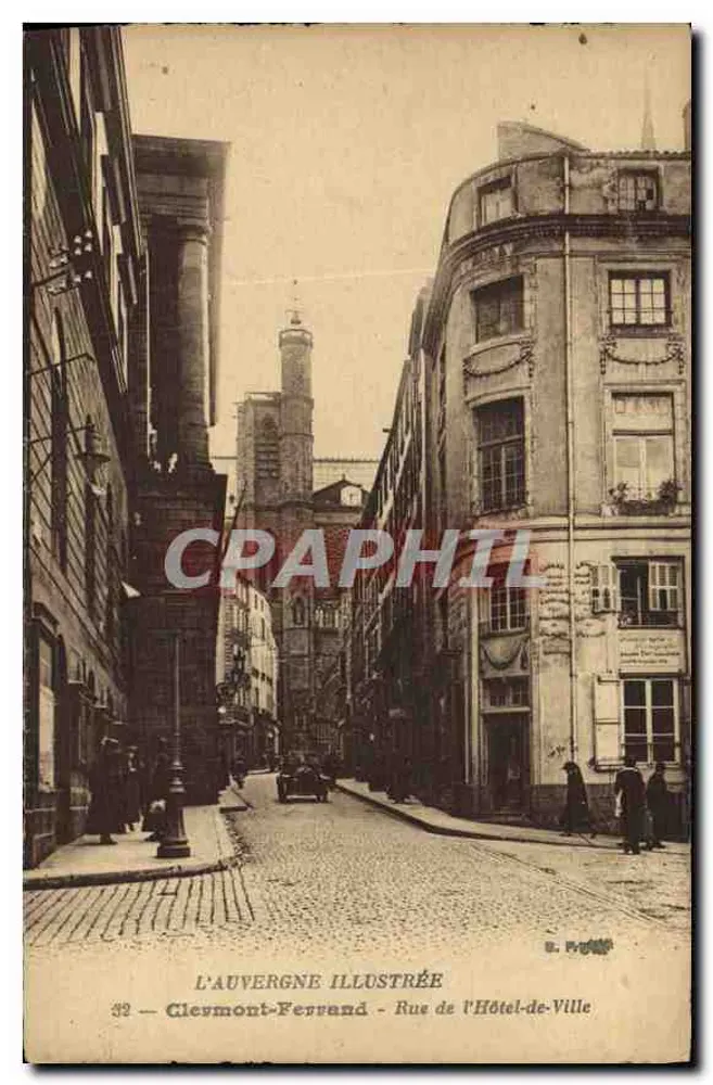 Clermont-Ferrand — Rue de l'Hôtel-de-Ville — L'Auvergne Illustrée, n°32 - Vorderseite