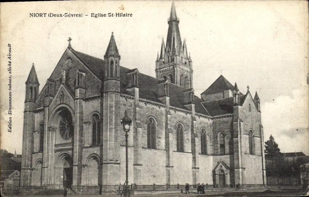Niort (Deux-Sèvres) — Kirche Saint-Hilaire — Edition Simonneau tabac, Verlag Airault - Vorderseite