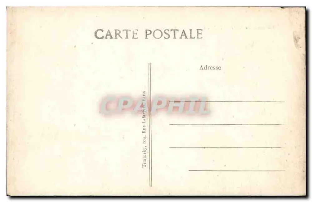 Castelo de CHANTILLY — A Ilha do Amor — T. M. K. - Verso