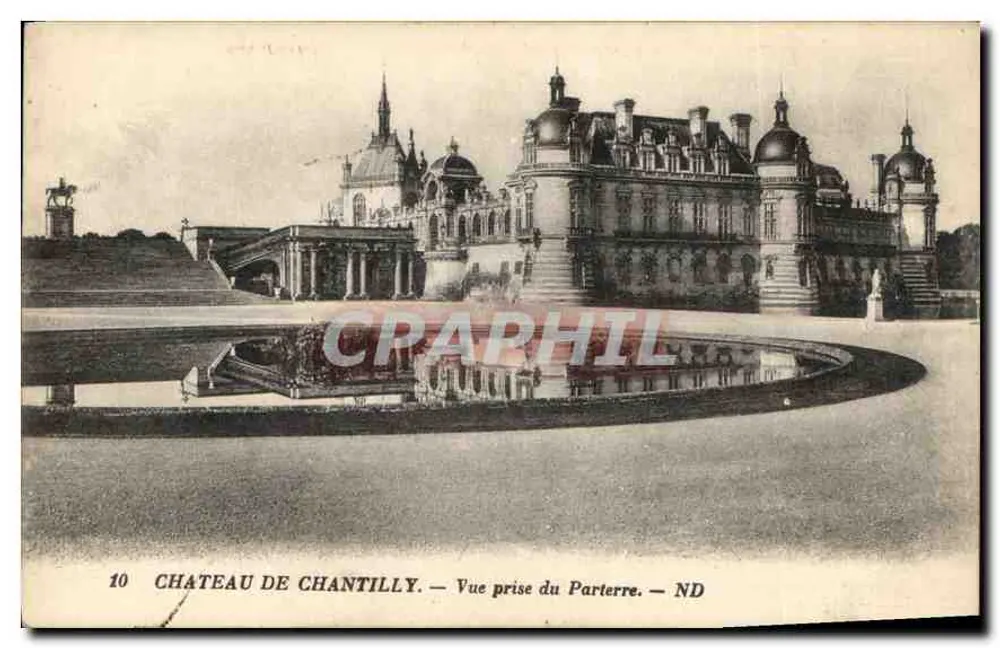 Schloss Chantilly — Ansicht vom Parterre — ND - Vorderseite