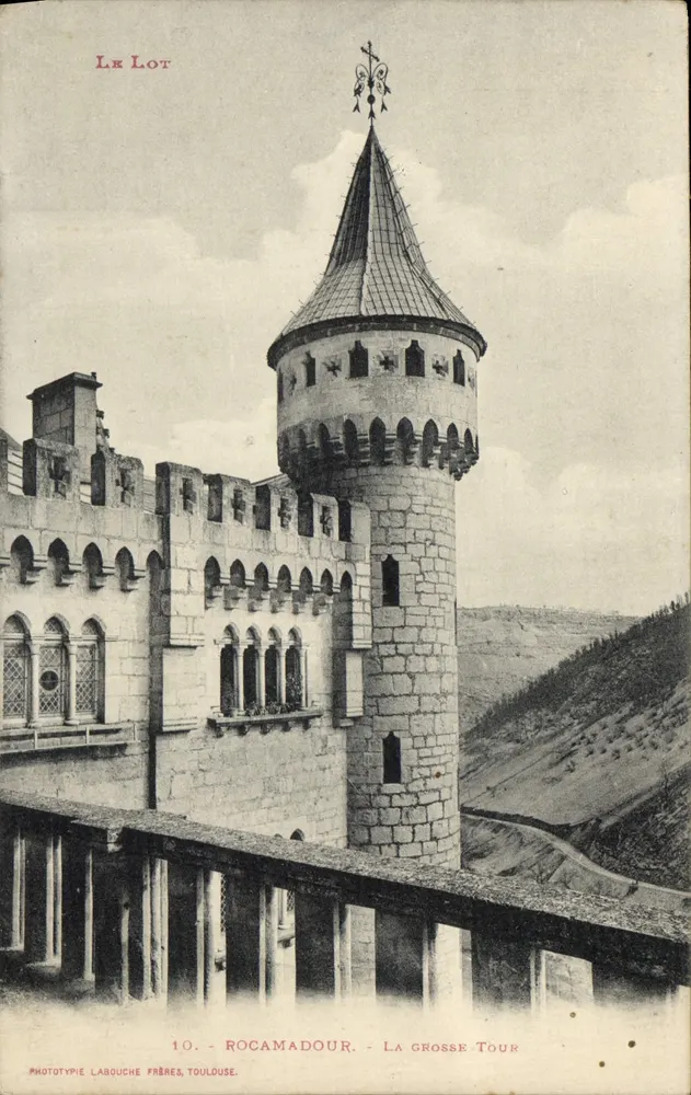 Rocamadour — A Grande Torre — Fototipia Labouche Frères, Toulouse, n°10 - Frente