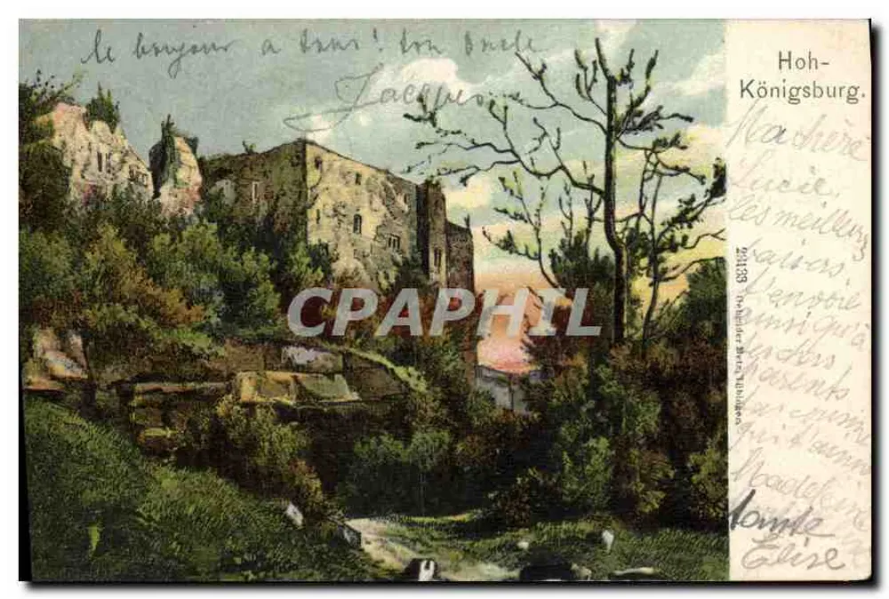 Castelo de Hoh-Königsburg — vista pitoresca — editor não identificado, n° de série 20135 - Frente
