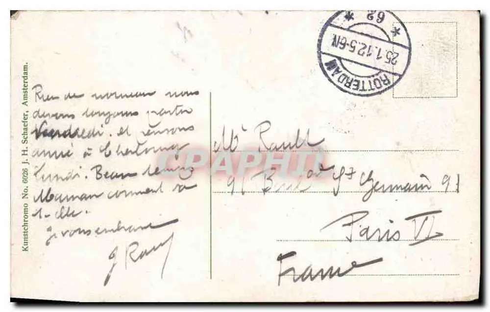 रॉटरडैम — मास पैनोरामा — कुंस्टक्रोमो जे. एच. शेफर संख्या 8028 - पीछे