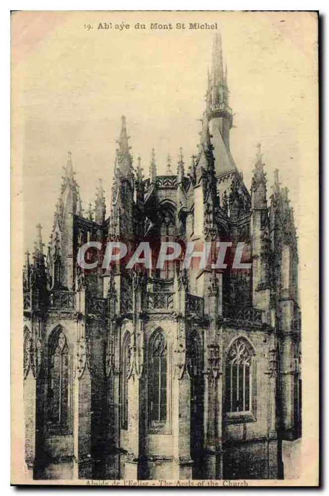 Abdij van Mont Saint-Michel — uitzicht op de abdijkant — anoniem uitgever, n° 19 - Voorkant