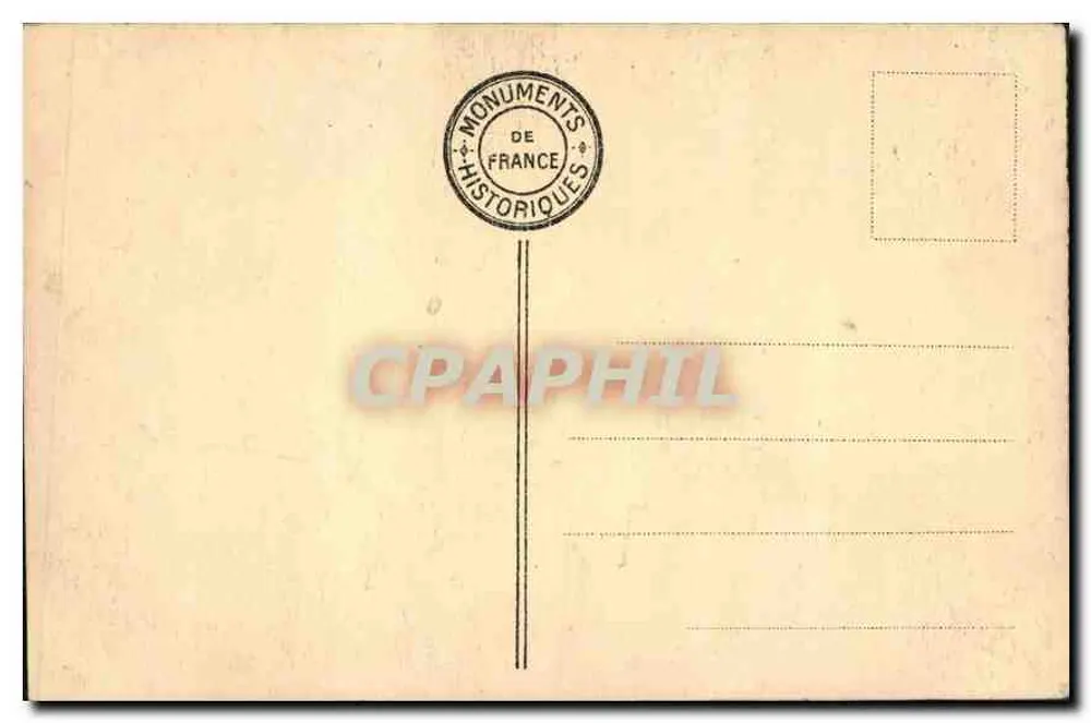 Abdij van Mont Saint-Michel — uitzicht op de abdijkant — anoniem uitgever, n° 19 - Achterkant