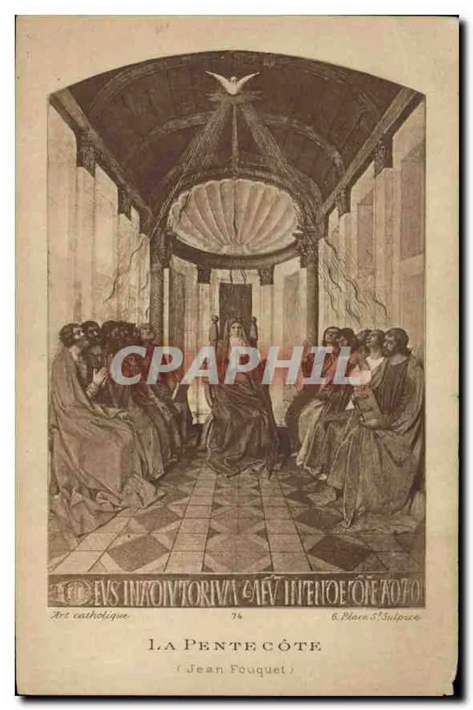La Pentecoste — Scena religiosa — Arte cattolica, n°74 - Recto