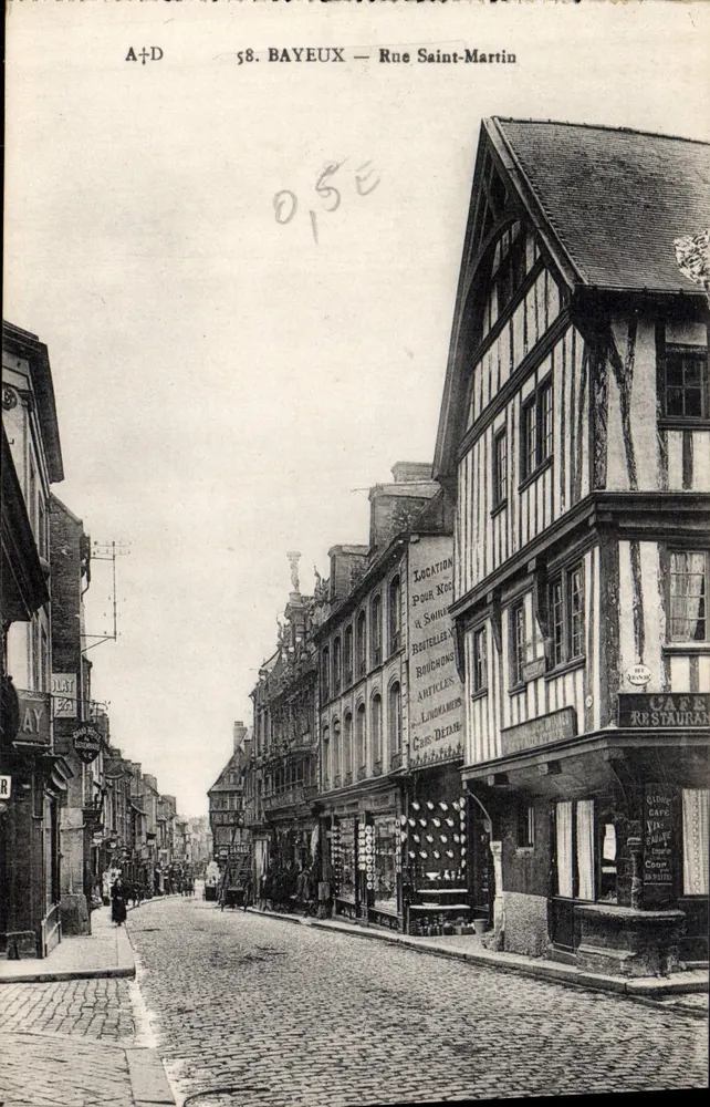 Bayeux — Rue Saint-Martin — A+D, n°58 - Frente