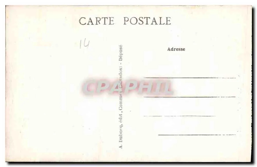 Bayeux — Rue Saint-Martin — A+D, n°58 - Verso