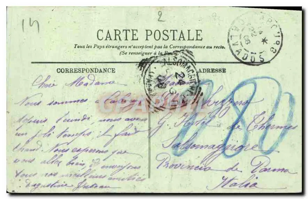 Cabourg — A Promenade da Mar — LL. n°12 - Verso