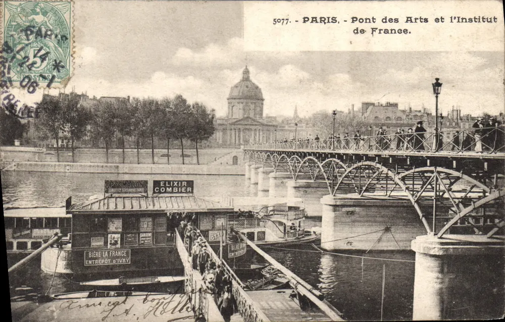 Paris - Brücke der Künste und das Institut de France — anonymer Verlag, Nr. 5077 - Vorderseite