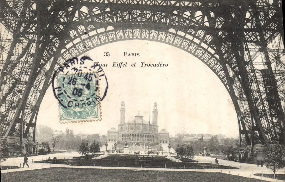 Eiffelturm und Trocadéro — Aussicht von der Turm — Verlag Paris, Nr. 35 - Vorderseite