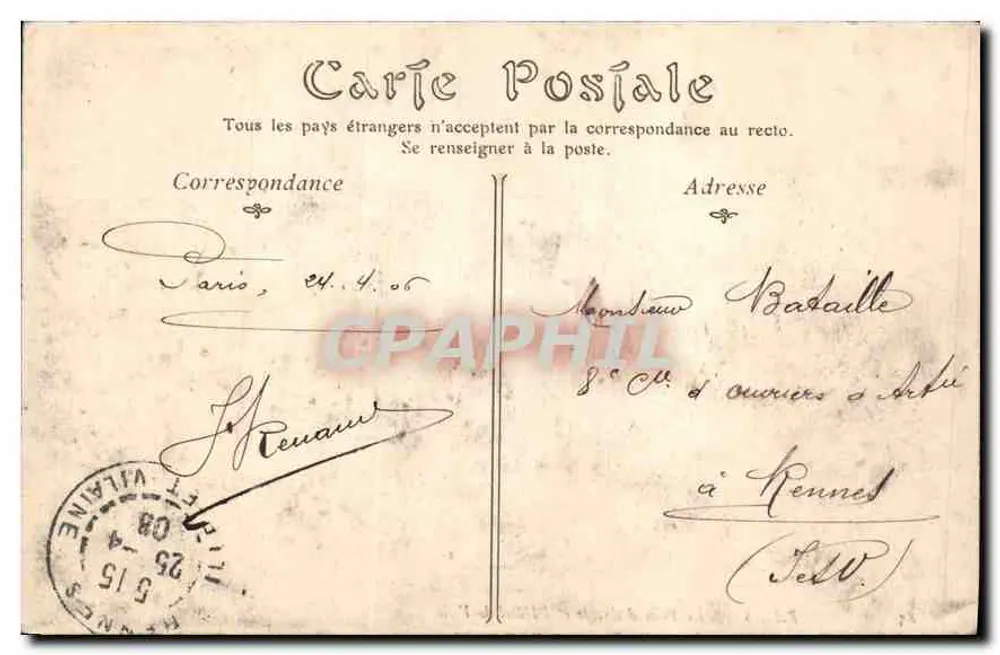 Paris — O Ponte d'Arcole — editor desconhecido, número de série 83 - Verso