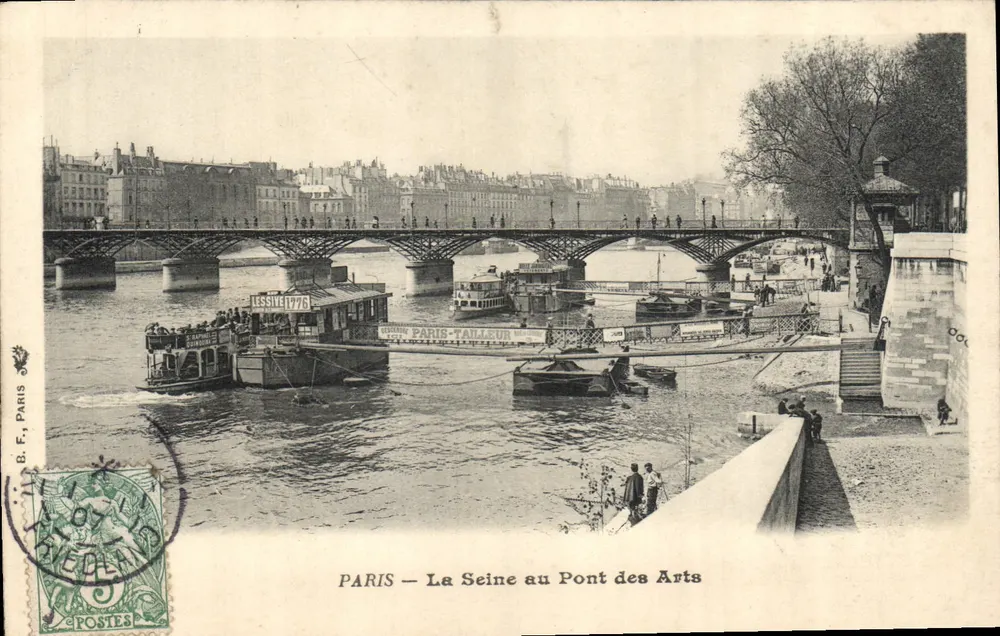 PARIS — Die Seine am Pont des Arts — B. F., Paris - Vorderseite