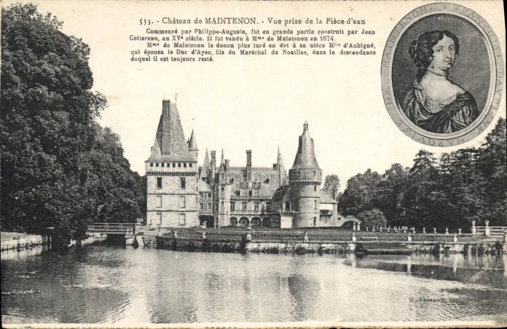 Château de Maintenon — Ansicht vom Wasserbecken aus — G. Coneault, Verlag, Orsay - Vorderseite