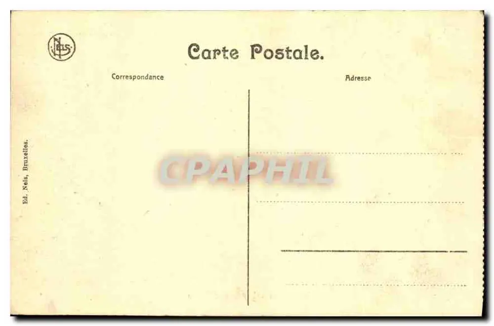 Bruxelas - A Grand'Place — Lado Nordeste: O Pombinho (Casa dos Pintores, Vidreiros e Batelões de Ouro) — Ed. Nels, Bruxelas - Verso
