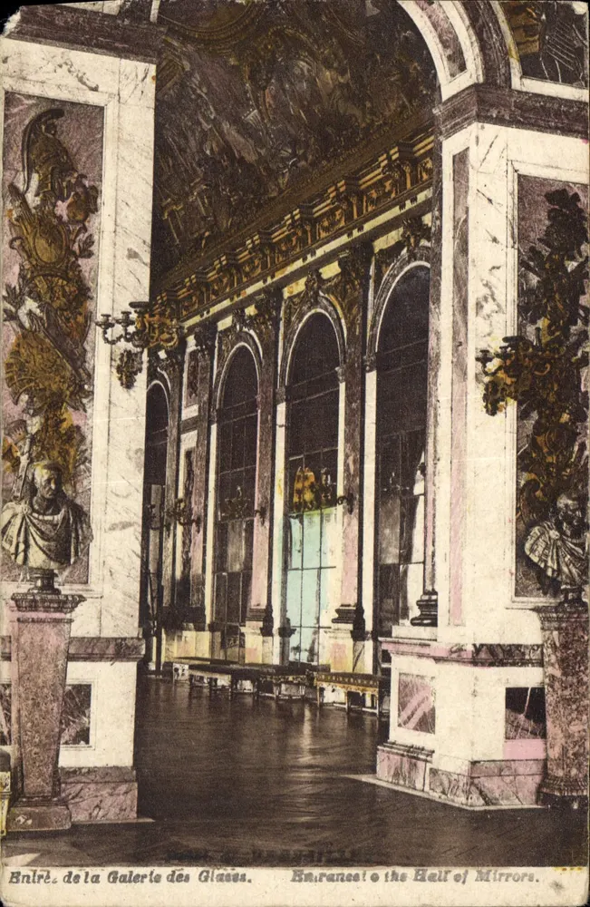 Eingang zur Galerie der Spiegel — Versailles — Verlag: B. H. G. (Nr. 127) - Vorderseite