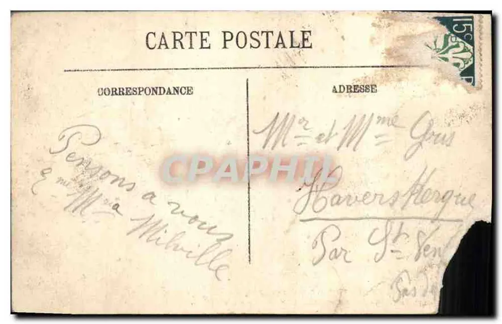 Eucharistischer Kongress Lourdes 1914 — Vor der Pontifizialmesse — Seine Eminenz der Kardinal-Legat — LL - Rückseite