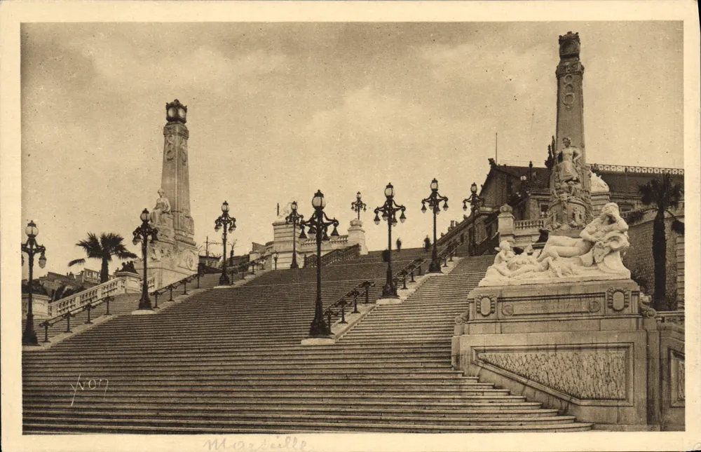 Marseille — Die monumentale Treppe — Kunstausgabe YVON - Vorderseite