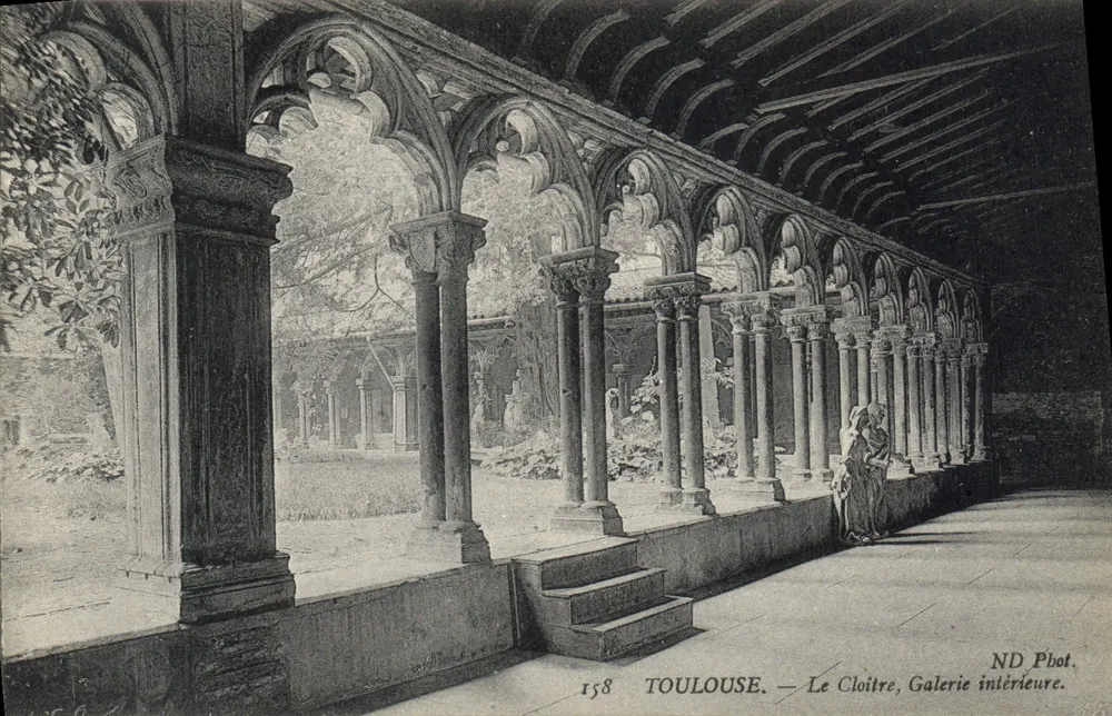 Toulouse — O Claustro, Galeria interna — ND Pbot, n° 158 - Frente