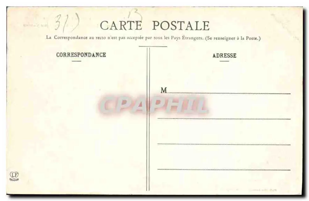 Luchon - O Parque do Cassino — Os Pirineus (1ª Série) — Graphtil - Verso